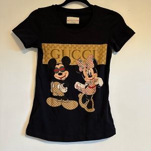 Black Gucci Mickey Mouse T-Shirt